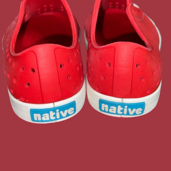 Native Shoes Jefferson Toddler Slip-On Cardinal Red Sneakers Size C 12 - Picture 3 of 6